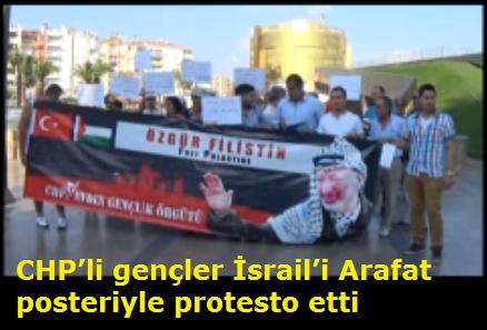 CHPli_genler_sraili_Arafat_posteriyle_protesto_etti